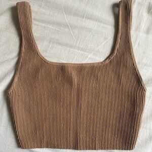 Babaton rubbed cropped top